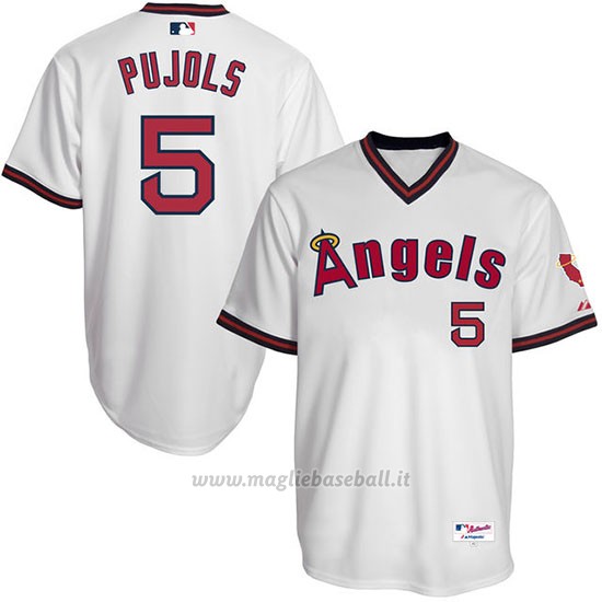 Maglia Baseball Uomo Los Angeles Angels Albert Pujols Turn Back The Clock Bianco